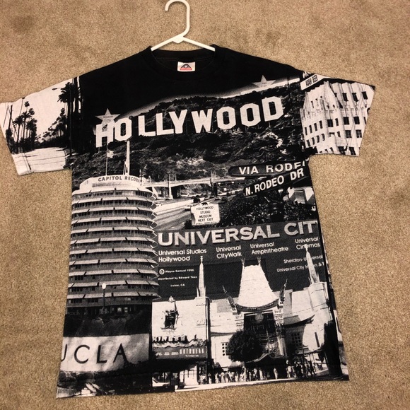 Vintage Other - Vintage 1996 Hollywood allover print T-shirt